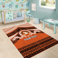 Personalised Tonga Tailulu College Area Rug Polynesian Ngatu Tribal