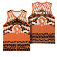 Personalised Tonga Tailulu College Basketball Jersey Polynesian Ngatu Tribal - Polynesian Pride