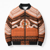 Personalised Tonga Tailulu College Bomber Puffer Jacket Polynesian Ngatu Tribal - Polynesian Pride
