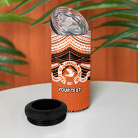 Personalised Tonga Tailulu College 4 in 1 Can Cooler Tumbler Polynesian Ngatu Tribal