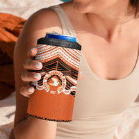 Personalised Tonga Tailulu College 4 in 1 Can Cooler Tumbler Polynesian Ngatu Tribal