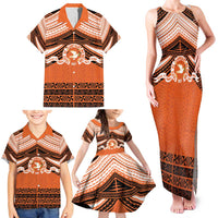 Personalised Tonga Tailulu College Family Matching Tank Maxi Dress and Hawaiian Shirt Polynesian Ngatu Tribal