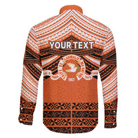 Personalised Tonga Tailulu College Family Matching Tank Maxi Dress and Hawaiian Shirt Polynesian Ngatu Tribal