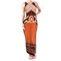 Personalised Tonga Tailulu College Family Matching Tank Maxi Dress and Hawaiian Shirt Polynesian Ngatu Tribal