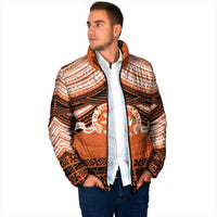 Personalised Tonga Tailulu College Padded Jacket Polynesian Ngatu Tribal - Polynesian Pride