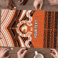 Personalised Tonga Tailulu College Puzzle Polynesian Ngatu Tribal - Polynesian Pride