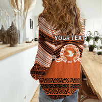 Personalised Tonga Tailulu College Women Casual Shirt Polynesian Ngatu Tribal