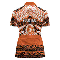 Personalised Tonga Tailulu College Women Polo Shirt Polynesian Ngatu Tribal