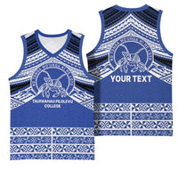 Personalised Tonga Taufa'ahau Pilolevu College Basketball Jersey Polynesian Ngatu Tribal - Polynesian Pride