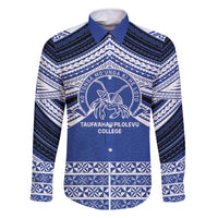 Personalised Tonga Taufa'ahau Pilolevu College Family Matching Long Sleeve Bodycon Dress and Hawaiian Shirt Polynesian Ngatu Tribal