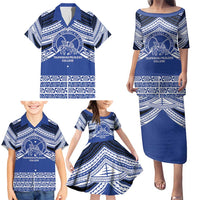 Personalised Tonga Taufa'ahau Pilolevu College Family Matching Puletasi and Hawaiian Shirt Polynesian Ngatu Tribal