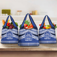 Personalised Tonga Taufa'ahau Pilolevu College Grocery Bag Polynesian Ngatu Tribal