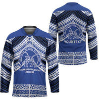 Personalised Tonga Taufa'ahau Pilolevu College Hockey Jersey Polynesian Ngatu Tribal - Polynesian Pride