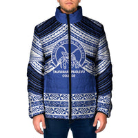 Personalised Tonga Taufa'ahau Pilolevu College Padded Jacket Polynesian Ngatu Tribal - Polynesian Pride