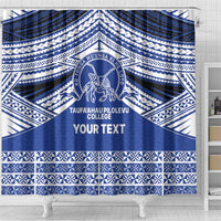 Personalised Tonga Taufa'ahau Pilolevu College Shower Curtain Polynesian Ngatu Tribal