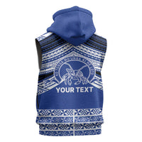 Personalised Tonga Taufa'ahau Pilolevu College Sleeveless Hoodie Polynesian Ngatu Tribal - Polynesian Pride