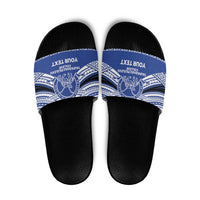 Personalised Tonga Taufa'ahau Pilolevu College Slide Sandals Polynesian Ngatu Tribal - Polynesian Pride