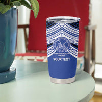 Personalised Tonga Taufa'ahau Pilolevu College Tumbler Cup Polynesian Ngatu Tribal
