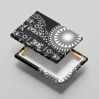 Black Tongan Ngatu Fonulei Pattern Canvas Wall Art