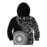 Black Tongan Ngatu Fonulei Pattern Kid Hoodie