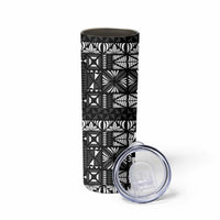 Black Tongan Ngatu Fonulei Pattern Skinny Tumbler
