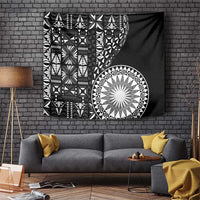 Black Tongan Ngatu Fonulei Pattern Tapestry