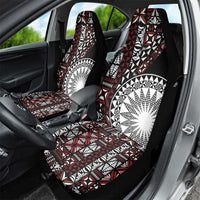 Red Tongan Ngatu Fonulei Pattern Car Seat Cover