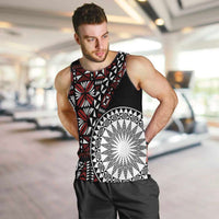 Red Tongan Ngatu Fonulei Pattern Men Tank Top