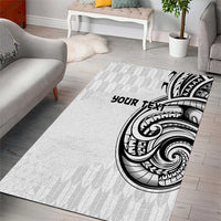 Hawaii and Japanese Culture Personalised Area Rug With Polynesian Tribal Tattoo Style