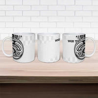 Hawaii and Japanese Culture Personalised Ceramic Mug With Polynesian Tribal Tattoo Style - Polynesian Pride