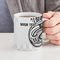 Hawaii and Japanese Culture Personalised Ceramic Mug With Polynesian Tribal Tattoo Style - Polynesian Pride
