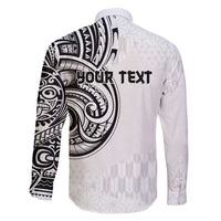 Hawaii and Japanese Culture Personalised Family Matching Long Sleeve Bodycon Dress and Hawaiian Shirt With Polynesian Tribal Tattoo Style