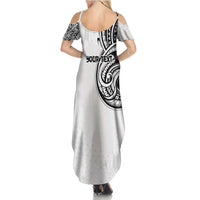 Hawaii and Japanese Culture Personalised Summer Maxi Dress With Polynesian Tribal Tattoo Style