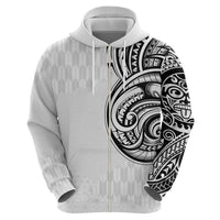 Hawaii and Japanese Culture Personalised Zip Hoodie With Polynesian Tribal Tattoo Style