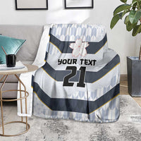 Japan Pacific Rugby 2022-23 Custom Blanket Black Sakura Japanese Wave Pattern