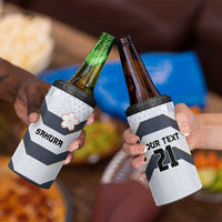 Japan Pacific Rugby 2022-23 Custom 4 in 1 Can Cooler Tumbler Black Sakura Japanese Wave Pattern