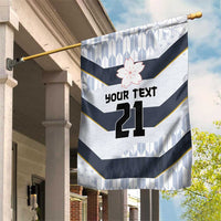 Japan Pacific Rugby 2022-23 Custom Garden Flag Black Sakura Japanese Wave Pattern