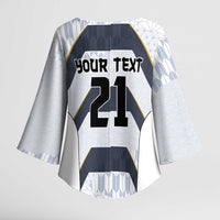 Japan Pacific Rugby 2022-23 Custom Kimono Sleeve Blouse Black Sakura Japanese Wave Pattern - Polynesian Pride