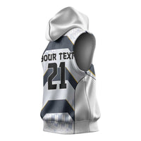 Japan Pacific Rugby 2022-23 Custom Sleeveless Hoodie Black Sakura Japanese Wave Pattern - Polynesian Pride