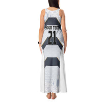 Japan Pacific Rugby 2022-23 Custom Tank Maxi Dress Black Sakura Japanese Wave Pattern