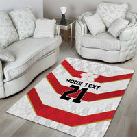 Japan Pacific Rugby 2022-23 Custom Area Rug Red Sakura Japanese Wave Pattern