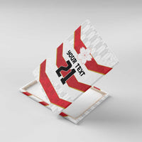 Japan Pacific Rugby 2022-23 Custom Canvas Wall Art Red Sakura Japanese Wave Pattern