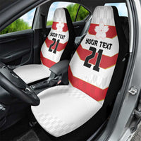 Japan Pacific Rugby 2022-23 Custom Car Seat Cover Red Sakura Japanese Wave Pattern