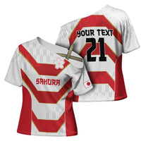 Japan Pacific Rugby 2022-23 Custom Cross Shoulder Shirt Red Sakura Japanese Wave Pattern - Polynesian Pride