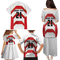 Japan Pacific Rugby 2022-23 Custom Family Matching Puletasi and Hawaiian Shirt Red Sakura Japanese Wave Pattern