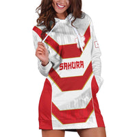 Japan Pacific Rugby 2022-23 Custom Hoodie Dress Red Sakura Japanese Wave Pattern