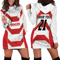 Japan Pacific Rugby 2022-23 Custom Hoodie Dress Red Sakura Japanese Wave Pattern