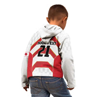 Japan Pacific Rugby 2022-23 Custom Kid Hoodie Red Sakura Japanese Wave Pattern