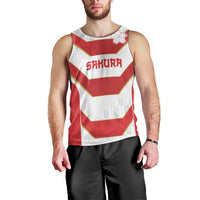 Japan Pacific Rugby 2022-23 Custom Men Tank Top Red Sakura Japanese Wave Pattern