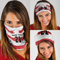 Japan Pacific Rugby 2022-23 Custom Neck Gaiter Red Sakura Japanese Wave Pattern - Polynesian Pride